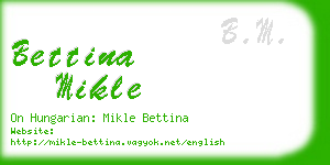 bettina mikle business card